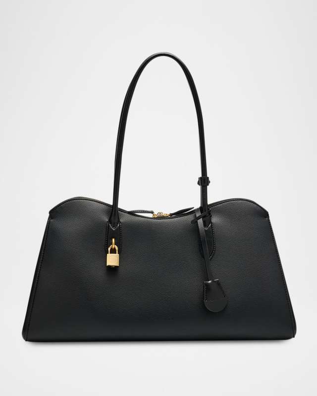 Stella Ryder Open Tote Bag in Grainy Embossed Eco Vegan Leather